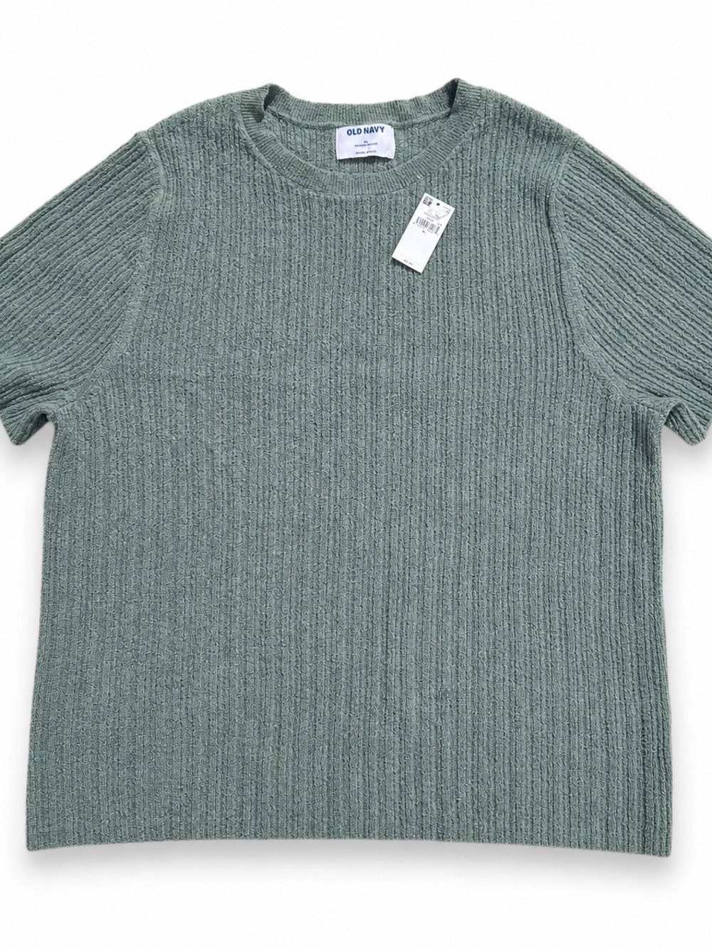 Old Navy Ribbed Short Sleeve Top in Sage